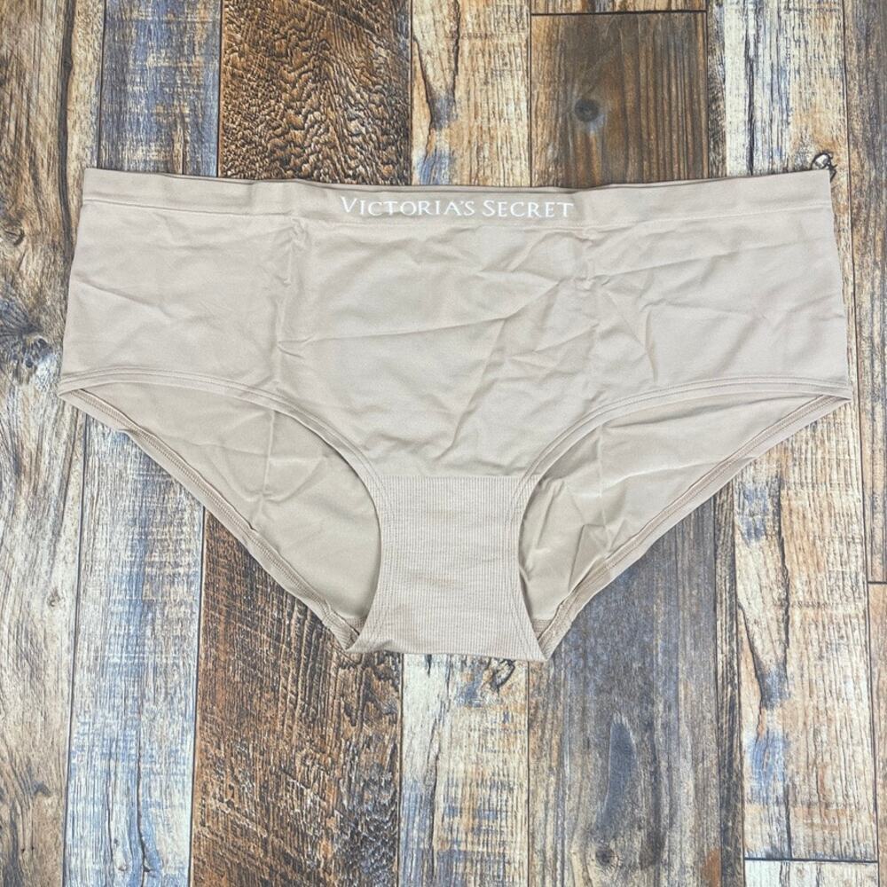 Victoria's Secret Women's XXL Cream Polyamide Elastane Seamless Hiphugger Panty